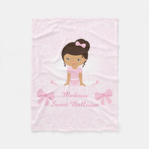 Süße Ballerina personalisiert Fleecedecke