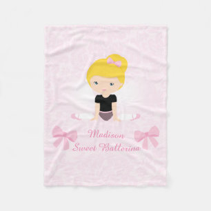 Süße Ballerina personalisiert Fleecedecke