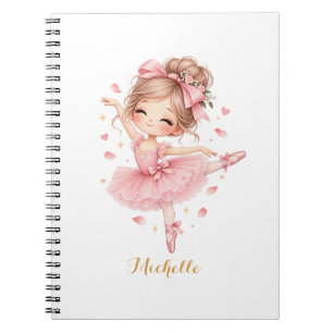 Süße Ballerina Prinzessin Personalisiert Notizblock