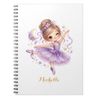 Süße Ballerina Prinzessin Personalisiert Notizblock