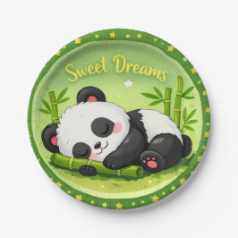 Süße Bambus-Träumchen-Panda-Party-Papierteller Pappteller