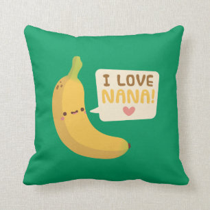 Süße Banane, ich liebe Oma, Kinderzimmer Dekoratio Kissen