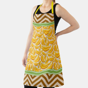 Süße Banane Punkte & Chevron Gelb Schürze