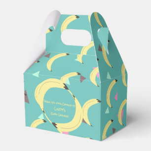 Süße Bananen-Bündel-Teal-Confetti-Baby-Party Geschenkschachtel