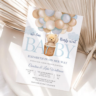 Süße Bär-Ballon-Baby-Party-Einladung Einladung