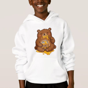 Süße Bär Teddybär Honig trinkender Kaffeebecher Hoodie