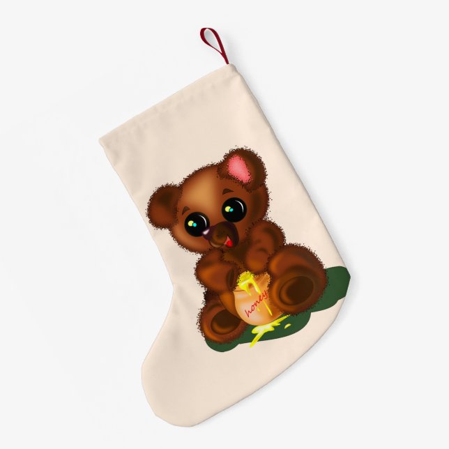 Süße Bärchen-Weihnachtsstrümpfe Kleiner Weihnachtsstrumpf (Rückseite (Hängend))