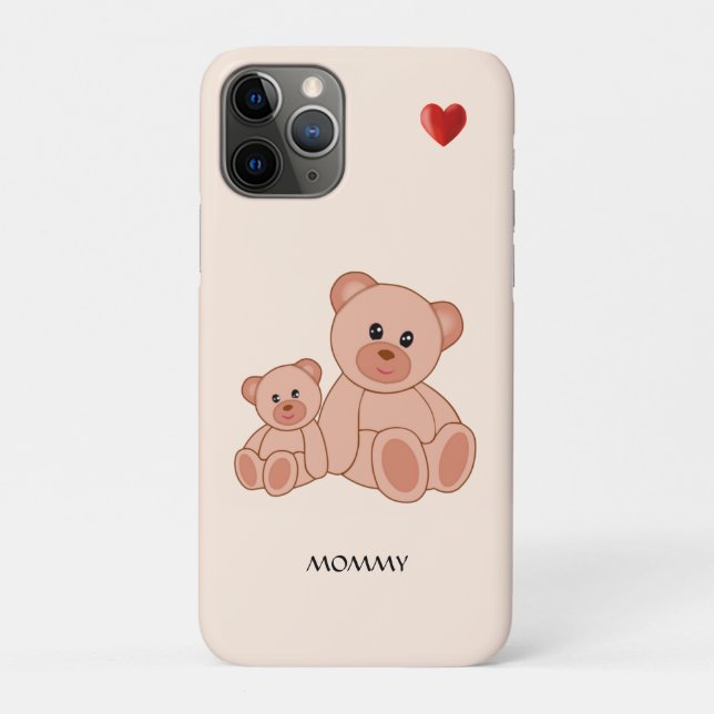 Süße Bären auf hellbeigem Case-Mate iPhone Case (Rückseite)