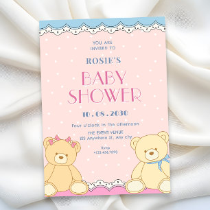 Süße Bären Baby Shower Einladung