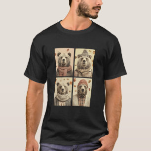 Süße Bären Herbstblätter Waldtiere Herbst Ästhetik T-Shirt