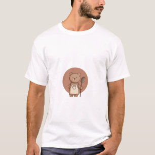 Süße Bären-Koch-Illustration T-Shirt