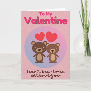 Süße Bären Lustige Valentinskarte Karte