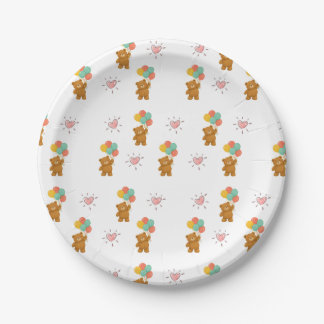 Süße Bären-Papierteller Pappteller
