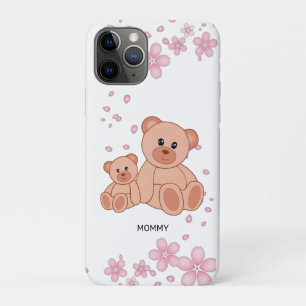 Süße Bären und rosa Blumen Case-Mate iPhone Hülle