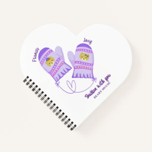 Süße Bärenhandschuhe Personalisiertes Valentinstag Notizbuch