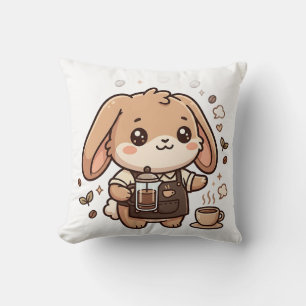 Süße-Barista-Hase-Wurfkissen Kissen