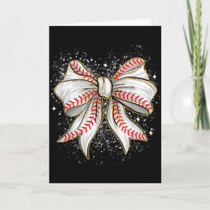 Süße Baseball-Coquette-Schleife für Frauen Mädchen Karte