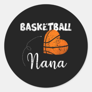 Süße Baseball Herz Baseball Nana Runder Aufkleber