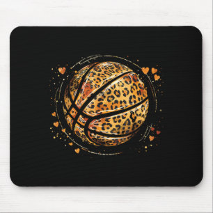 Süße Baseball-Leopardenprint Mädchen Baseball-Lieb Mousepad