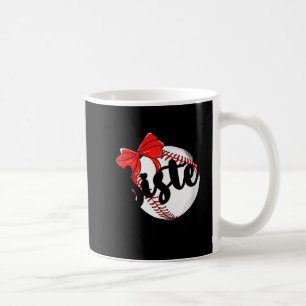 Süße Baseball-Schwester größten Fan-Bogen Kaffeetasse