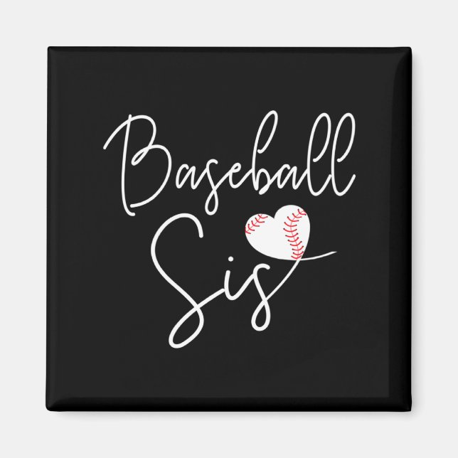 Süße Baseball-Schwester-Kunst Magnet (Vorne)