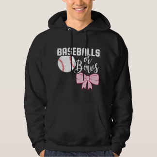 Süße Basebälle oder Schleifen Geschlechtsenthüllun Hoodie