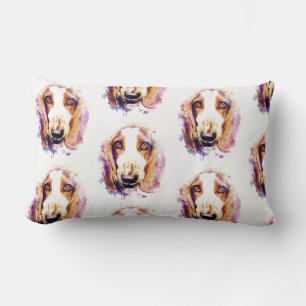Süße Basset-Hund-Gesichtskissen Lendenkissen