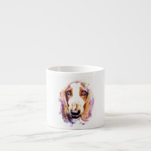 Süße Basset-Hund-Hundegesicht-Kaffeetasse Espressotasse