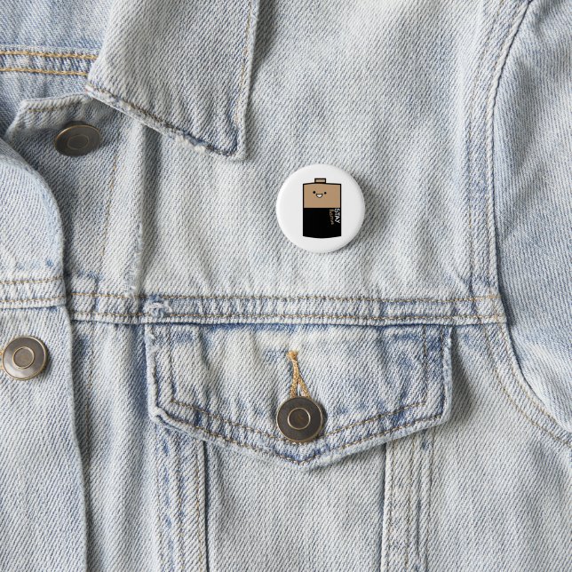 Süße Batterie bleib positiv   Button (Beispiel)