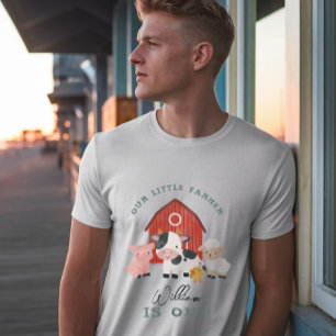 Süße Bauernhof-Tier-Kinder-Geburtstag-Eltern-Vater T-Shirt