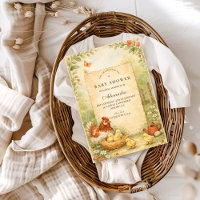 Süße Bauernhofküken Baby Shower