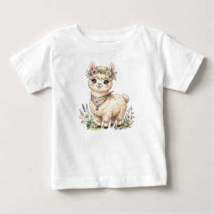 Süße Bauernhoftiere-Alpaka Baby T-shirt