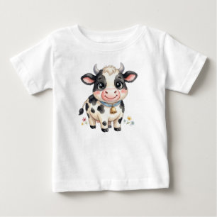 Süße Bauernhoftiere-Kuh Baby T-shirt