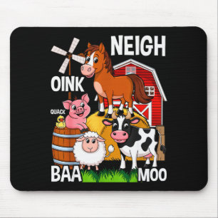 Süße Bauernhoftiere mit Geräuschen Mousepad
