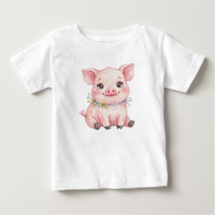 Süße Bauernhoftiere-Schwein Baby T-shirt