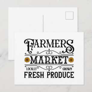 Süße Bauernmarkt-Wortkunst Postkarte