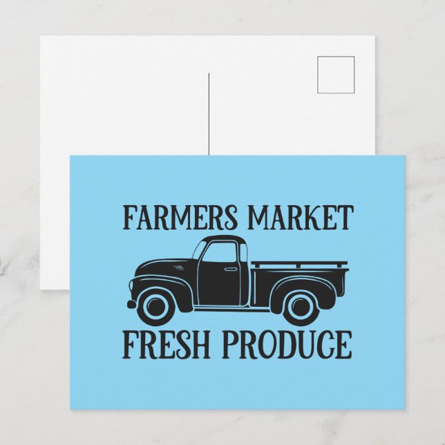 Süße Bauernmarkt-Wortkunst  Postkarte (Vorne/Hinten)