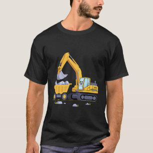Süße Baustellenfahrzeuge Cartoon LKW Kinder T-Shirt