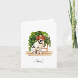 Süße Beagle-Aquarell-Karte mit Falz als Grußkarte Karte