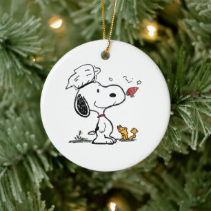 Süße Beagle-Astronauten-Cartoon-Illustration Keramik Ornament