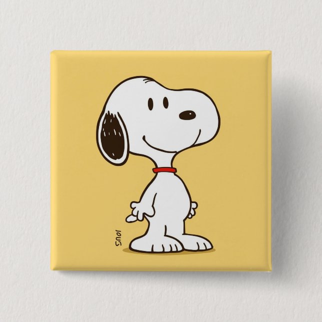Süße Beagle-Cartoon-Figur-Illustration Button (Vorderseite)