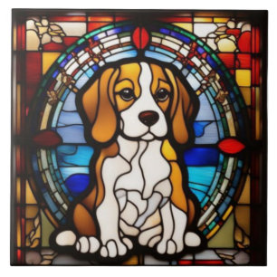 Süße Beagle-Dekorationskeramikfliese Fliese