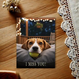 Süße Beagle-Ich-vermisse-dich-Postkarte Postkarte