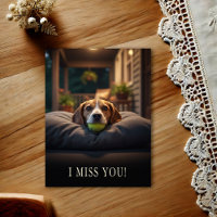 Süße Beagle-Ich-vermisse-dich-Postkarte