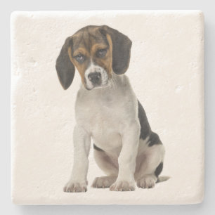 Süße Beagle-Mutter-Hundliebhaber-Welpen-Vater-Welp Steinuntersetzer