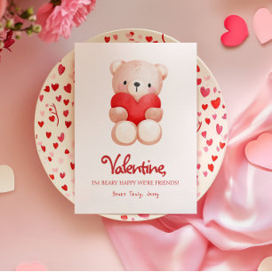 Süße Beary Frohe Valentinstag-Grüße Karte