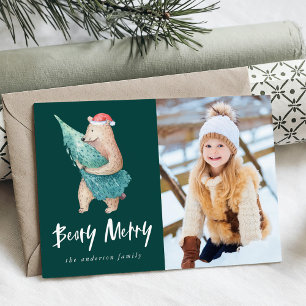 Süße Beary Merry Foto Feiertagskarte