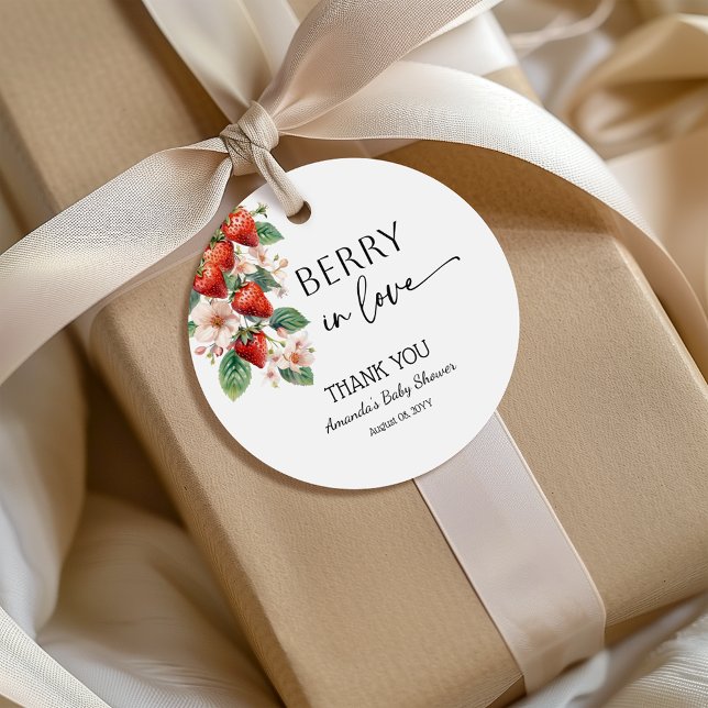 Süße Beere in Liebe Erdbeere Junggesellinnenabschi Geschenkanhänger (Von Creator hochgeladen)