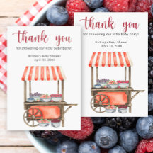 Süße Beeren-Baby-Party - danke