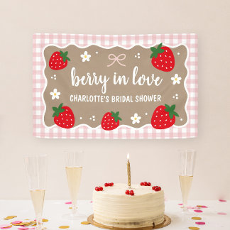 Süße Beeren-Brautjungfer-Party-Dekoration bemalt Banner